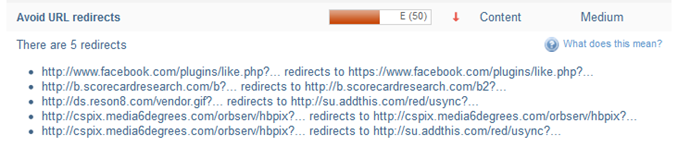 Avoid URL redirects