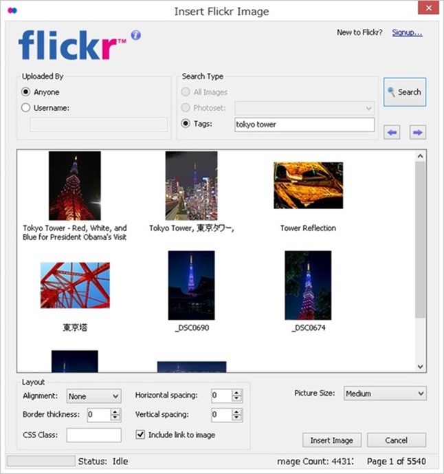 Flickrプラグイン