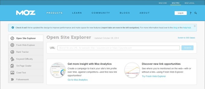 Open Site Explorer Moz