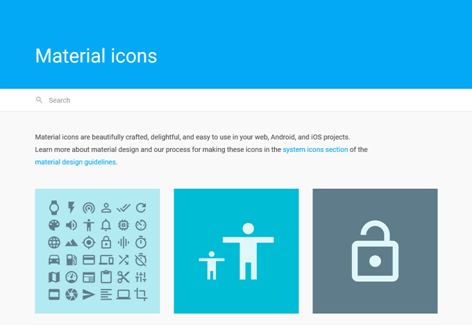 Material icons - Google Design