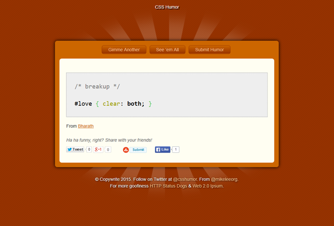 CSS Humor » Fun with CSS!
