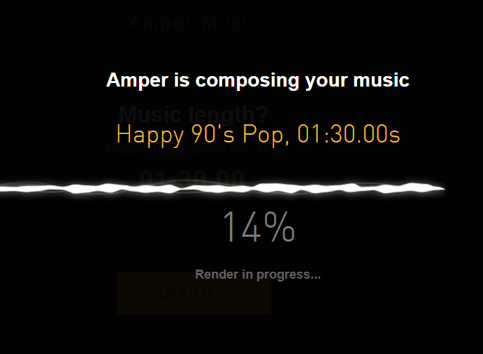 Amper Musicの作曲中