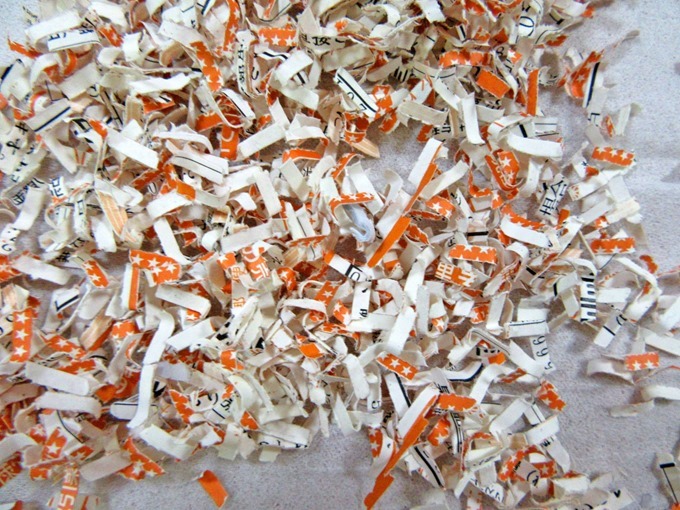 細断紙くずの拡大