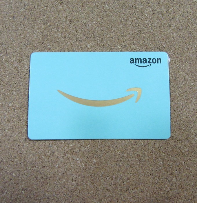 青のリボンミニサイズ封筒Amazonギフトカード